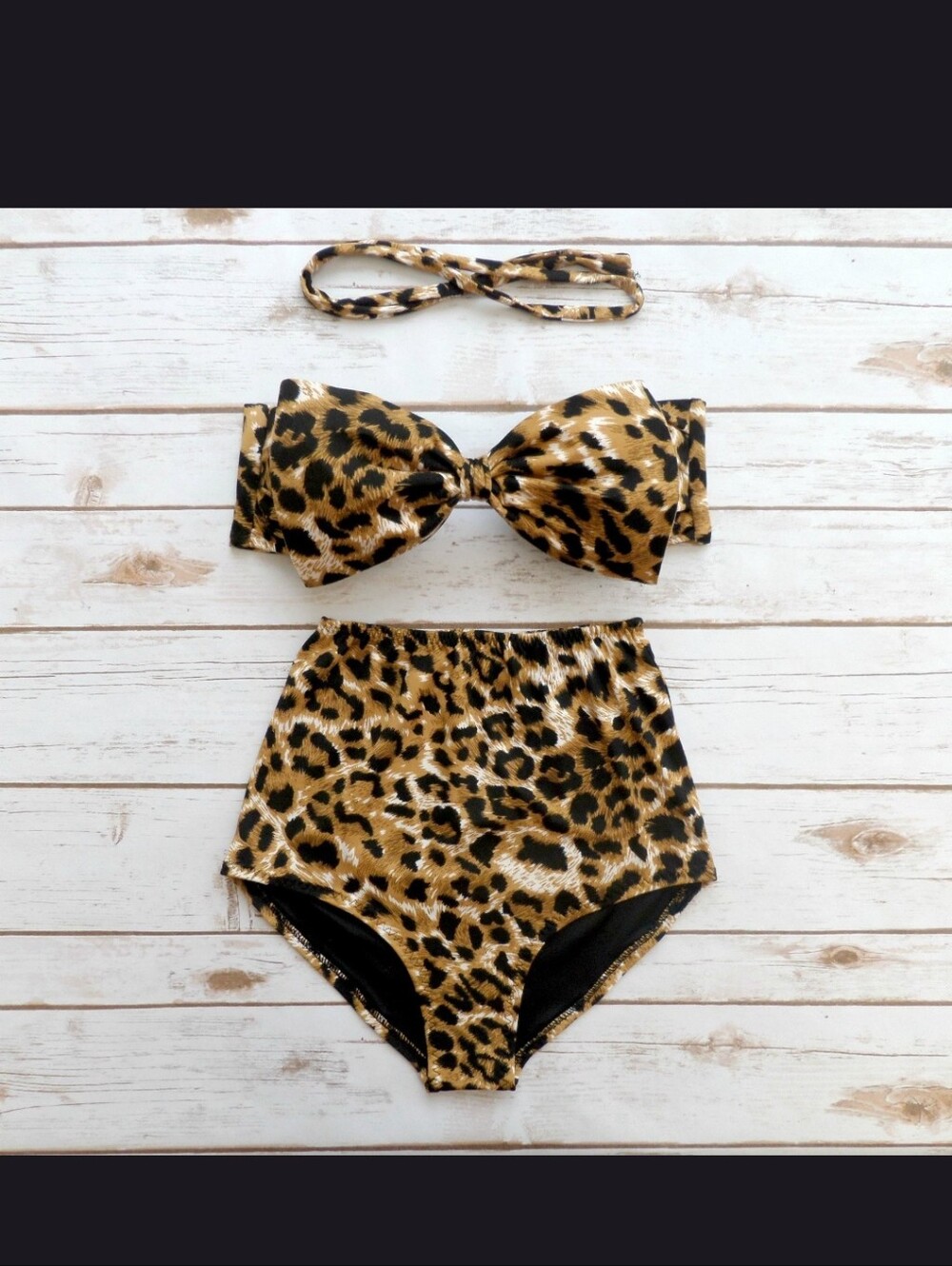 Bikini Boo Leopard Print High-Waist Bikini